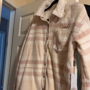 Forever 21 Disney Women's Cream Plaid Jacket